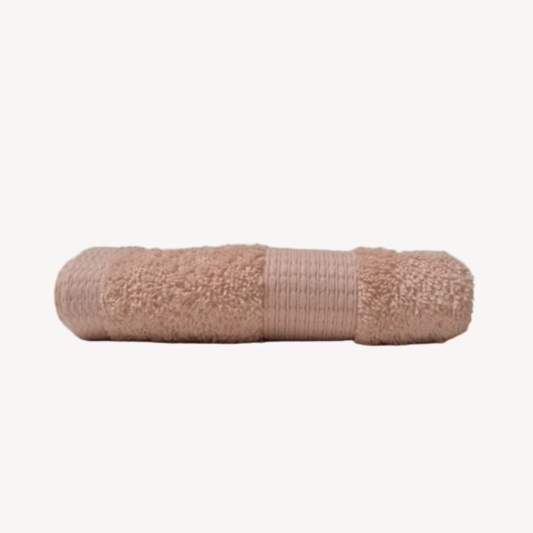 Salmon Pink Dash Striped Hand Towel